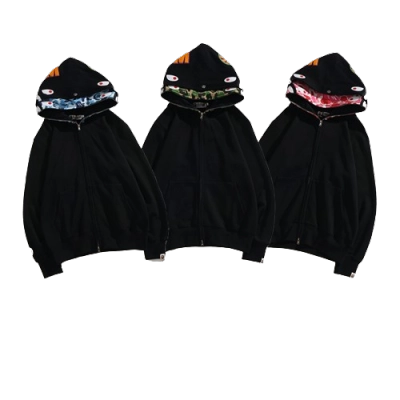 BAPE double hood camouflage hoodie 01