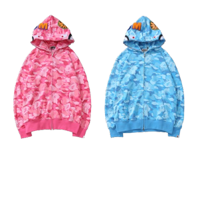 BAPE Flame Camouflage Hoodie 01