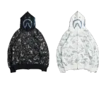 BAPE luminous starry sky hoodie black & white