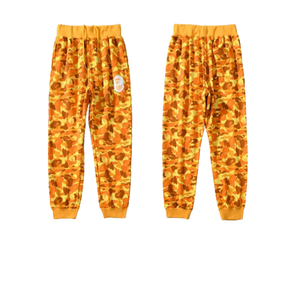 BAPE x PUBG joint model PlayerUnknown's Battlegrounds orange camouflage trousers