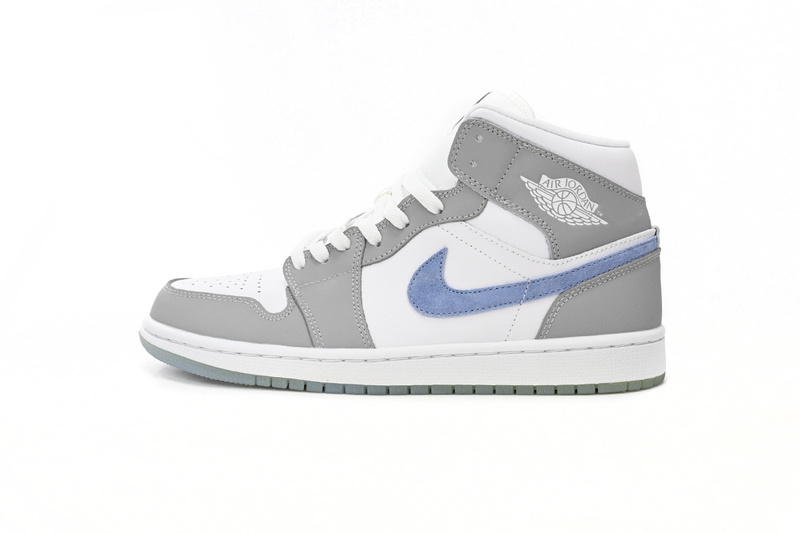 Best Fake [Sale] Jordan 1 Mid Wolf Grey Aluminum (Women's) BQ6472-105