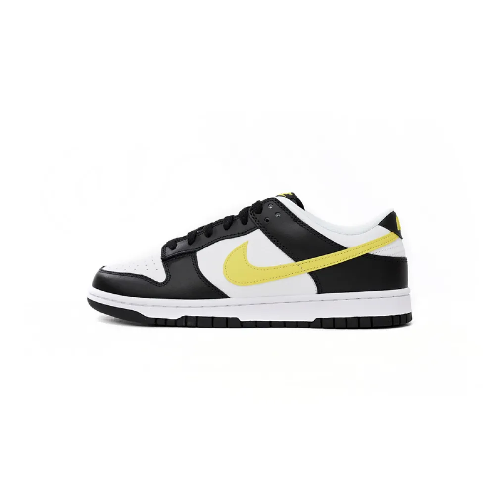 [sale] nike dunk low black, white, and yellow fq2431-001