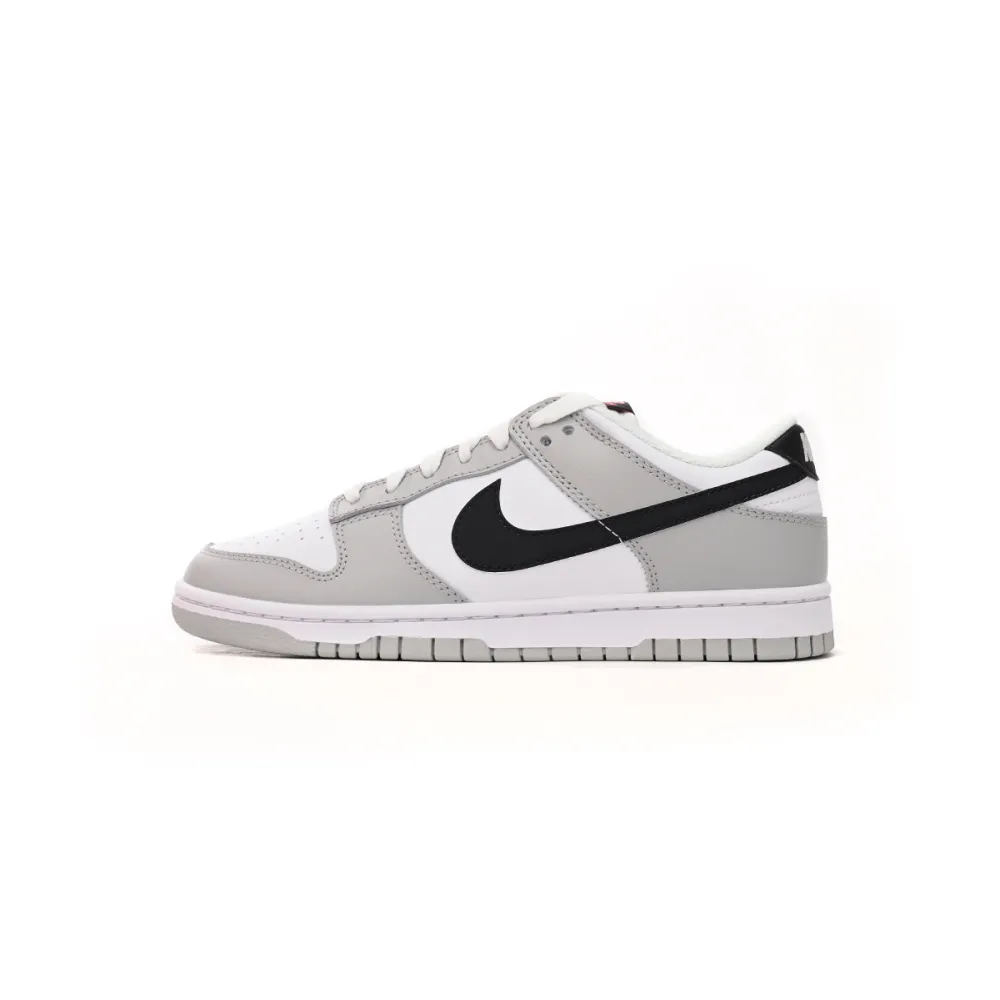 [sale] nike dunk low gray and white lottery ticket dr9654-001