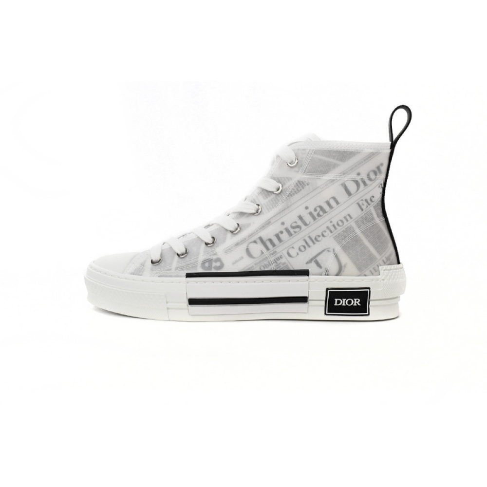 Dior B23 Oblique Transparency High H565 White Black
