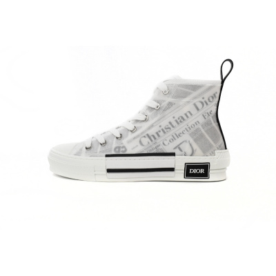 Dior B23 Oblique Transparency High H565 White Black 01