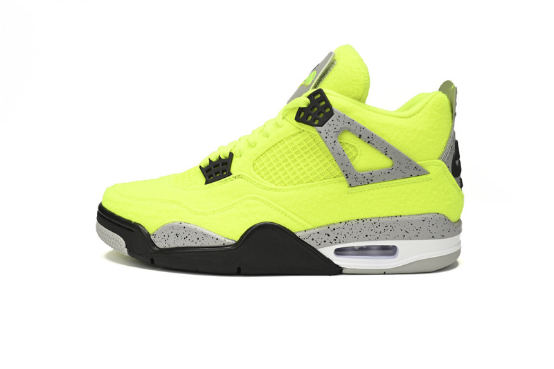 PK God Batch Air jordan 4 x Tagz Plush Fluorescent Yellow DV6773-700