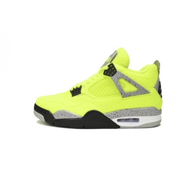 PK God Batch Air jordan 4 x Tagz Plush Fluorescent Yellow DV6773-700 01