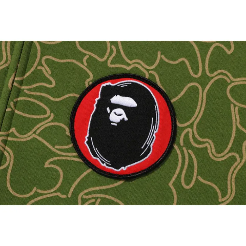 BAPE 30th Anniversary Line Camo Shark Full Zip Hoodie Green