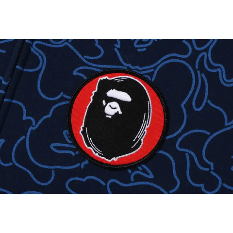 BAPE 30th Anniversary Line Camo Shark Full Zip Hoodie Navy