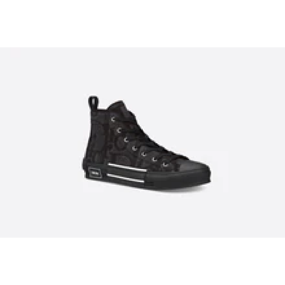 Dior B23 High-Top Sneaker Black Maxi Dior Oblique Jacquard 3SH126ZXX_H969