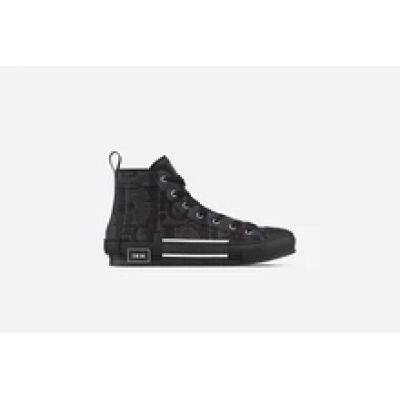 Dior B23 High-Top Sneaker Black Maxi Dior Oblique Jacquard 3SH126ZXX_H969 02