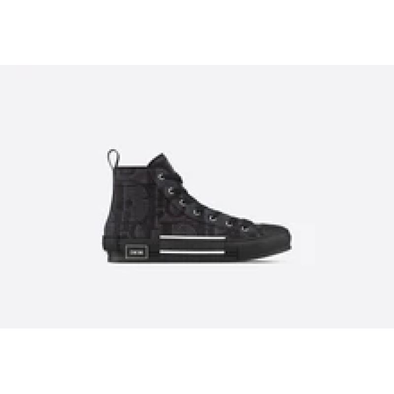 Dior B23 High-Top Sneaker Black Maxi Dior Oblique Jacquard 3SH126ZXX_H969