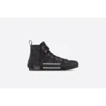 B23 High-Top Sneaker Black Maxi Dior Oblique Jacquard 3SH126ZXX_H969