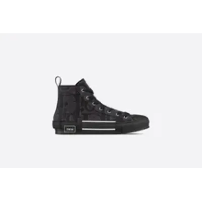 B23 High-Top Sneaker Black Maxi Dior Oblique Jacquard 3SH126ZXX_H969 02