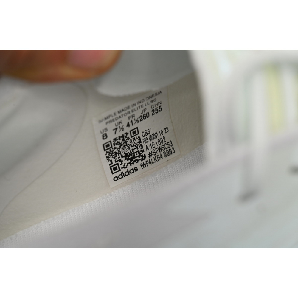 Adidas Predator Mutator 20.1 Low All White IG1802（With laces）