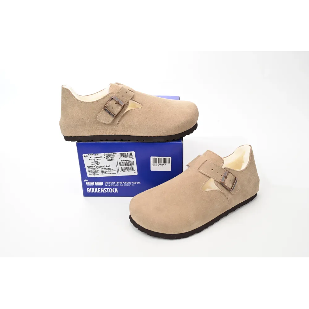 Birkenstock London Shearling Kith Faded Khaki 1023801