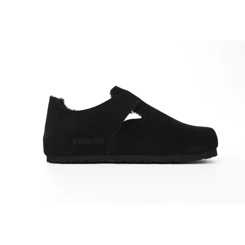 Birkenstock London Shearling Suede Leather Black 1014960
