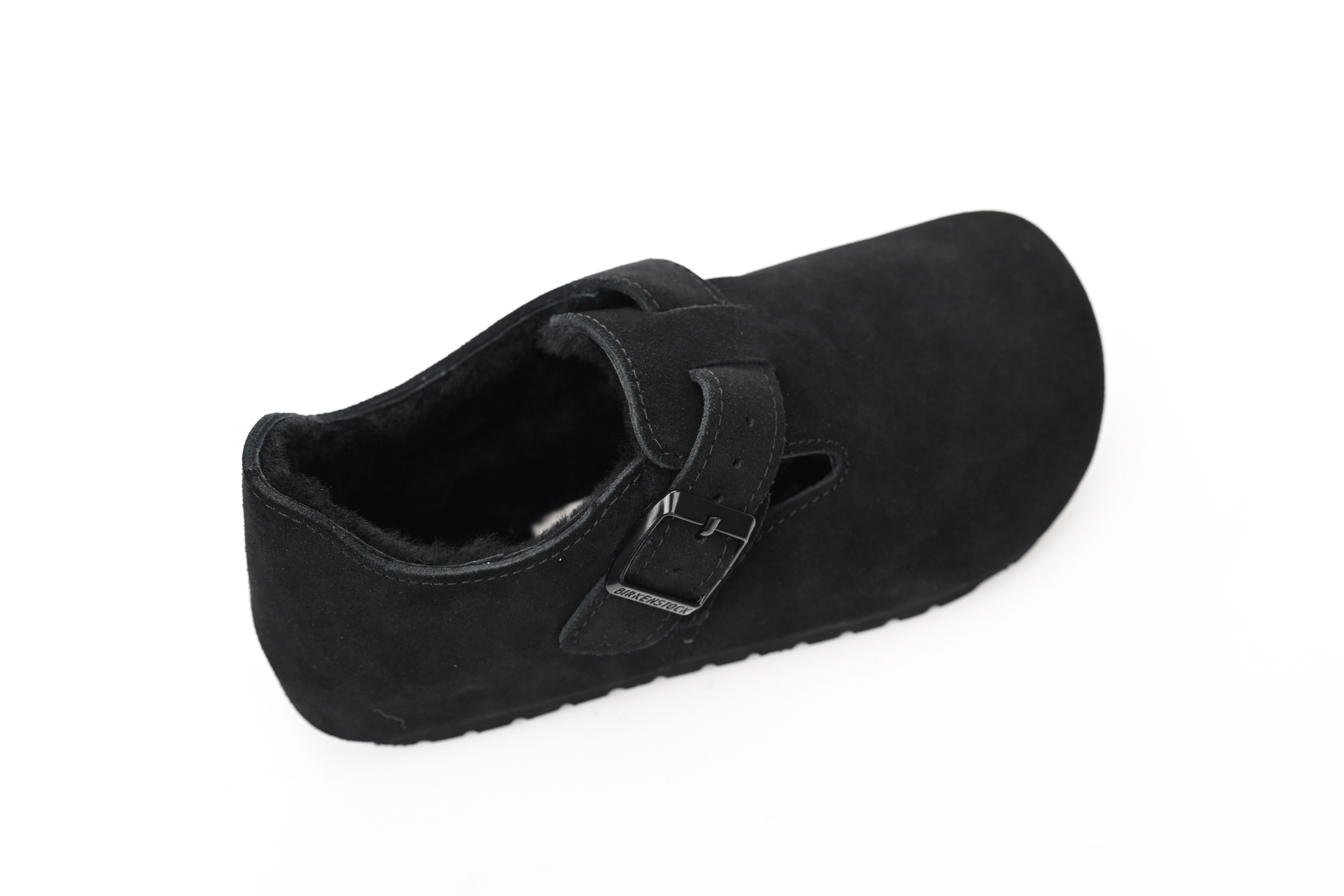 Birkenstock London Shearling Suede Leather Black 1014960