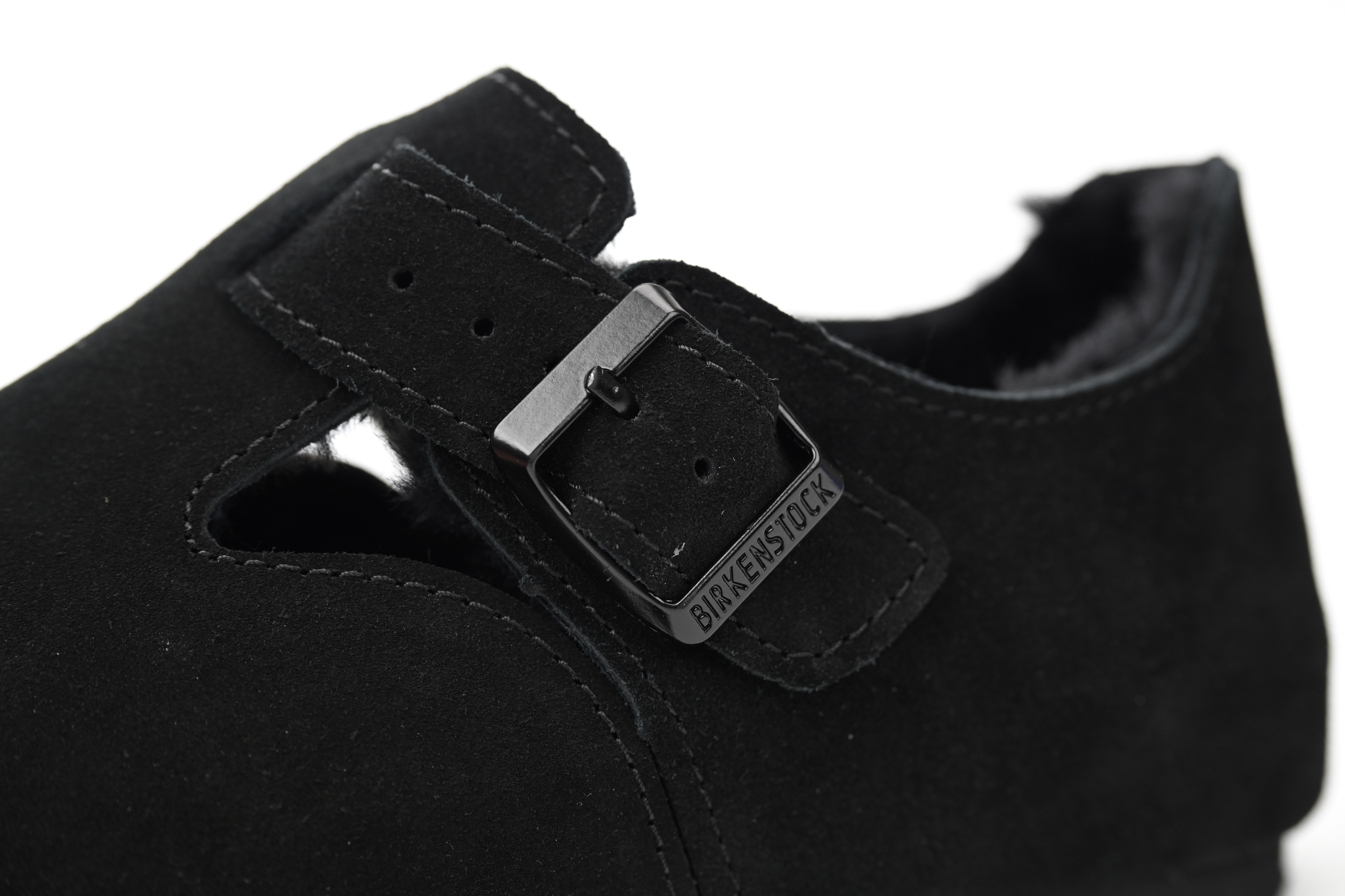 Birkenstock London Shearling Suede Leather Black 1014960