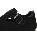 Birkenstock London Shearling Suede Leather Black 1014960