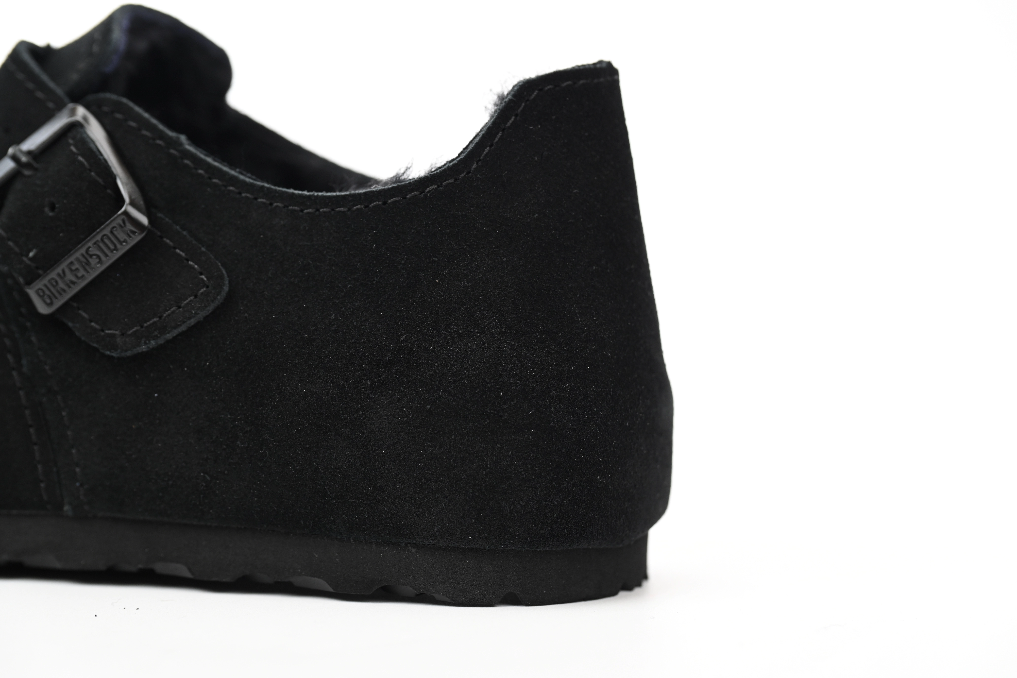 Birkenstock London Shearling Suede Leather Black 1014960