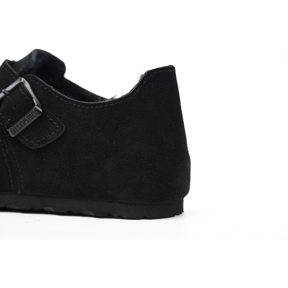 Birkenstock London Shearling Suede Leather Black 1014960