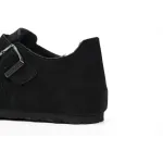 Birkenstock London Shearling Suede Leather Black 1014960