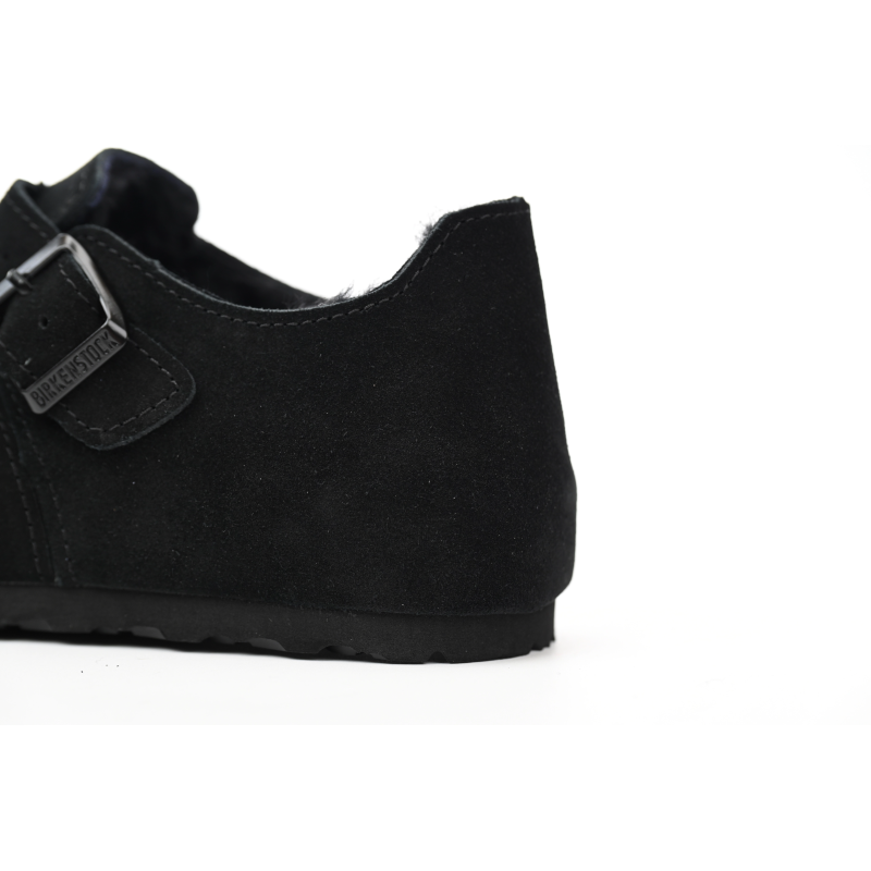 Birkenstock London Shearling Suede Leather Black 1014960