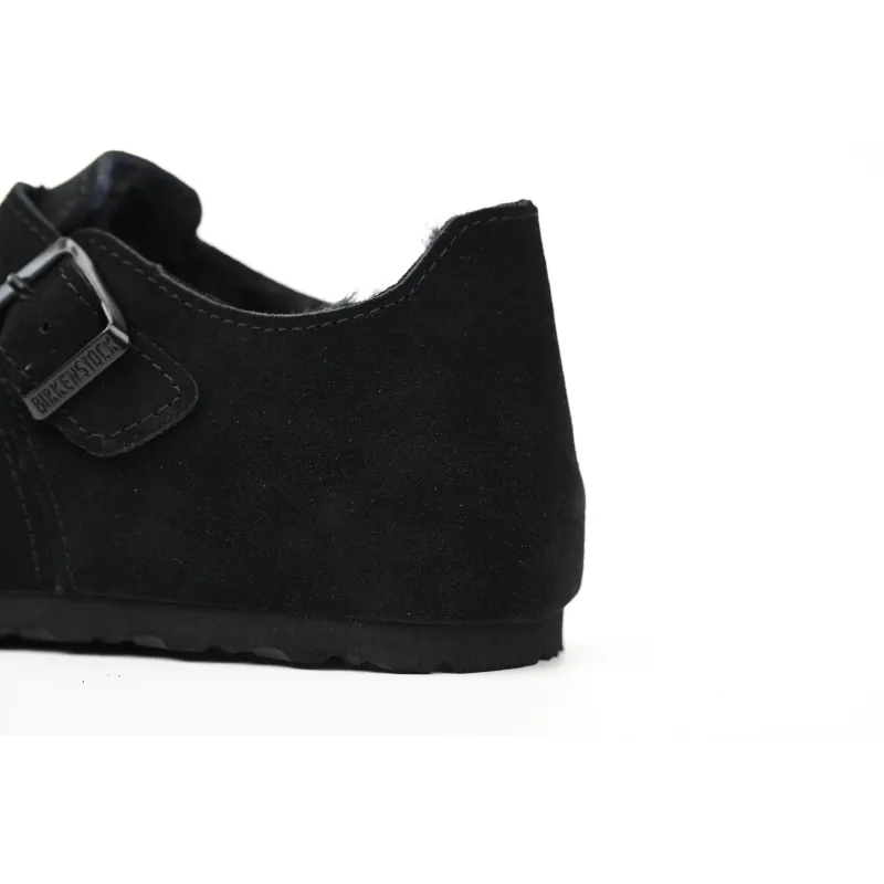 Birkenstock London Shearling Suede Leather Black 1014960