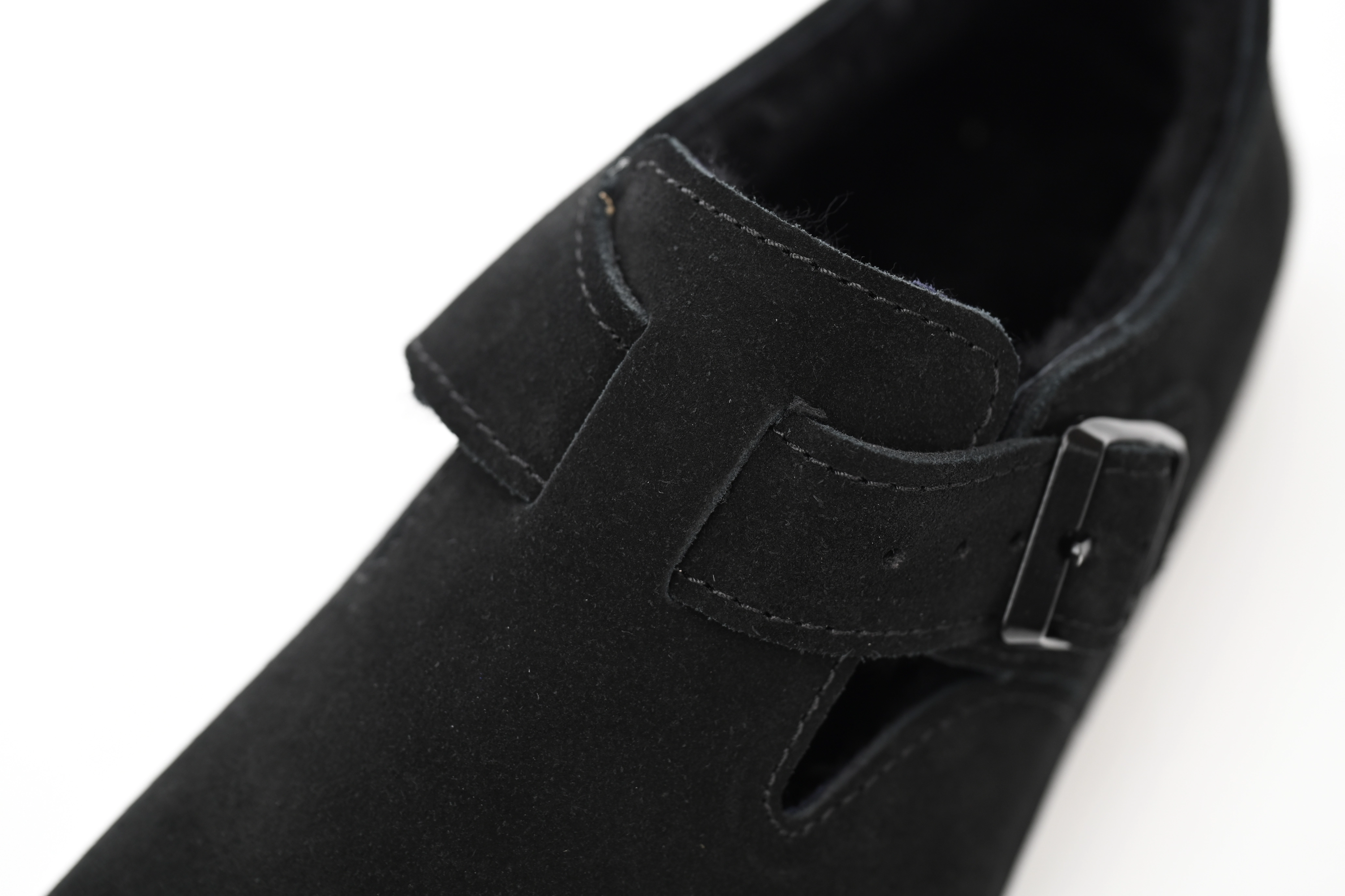 Birkenstock London Shearling Suede Leather Black 1014960