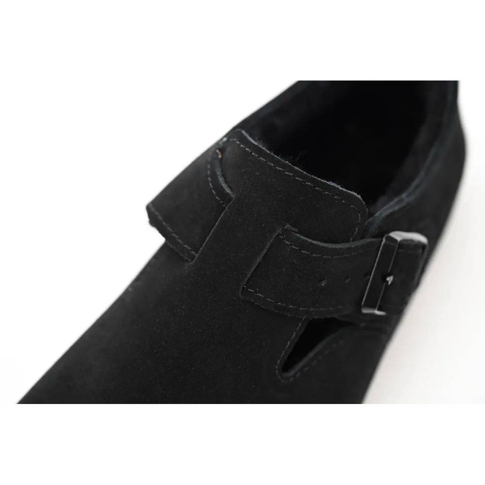 Birkenstock London Shearling Suede Leather Black 1014960