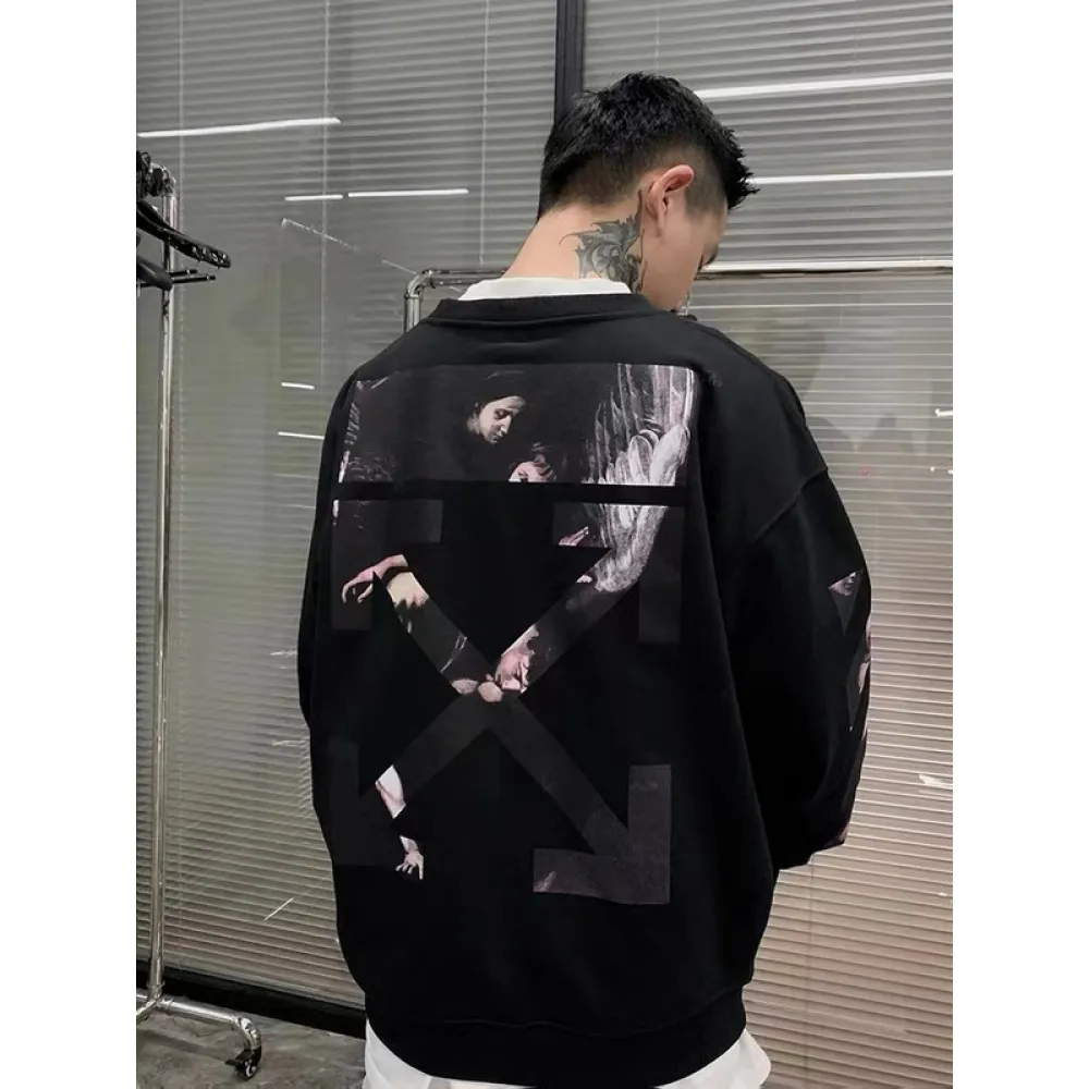 off white angel religious crew neck sweatshirt p95