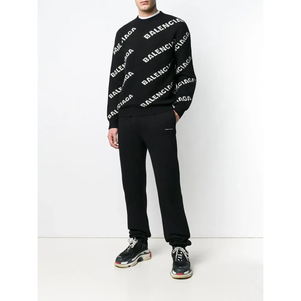 BALENCIAGA Allover Logo Sweater