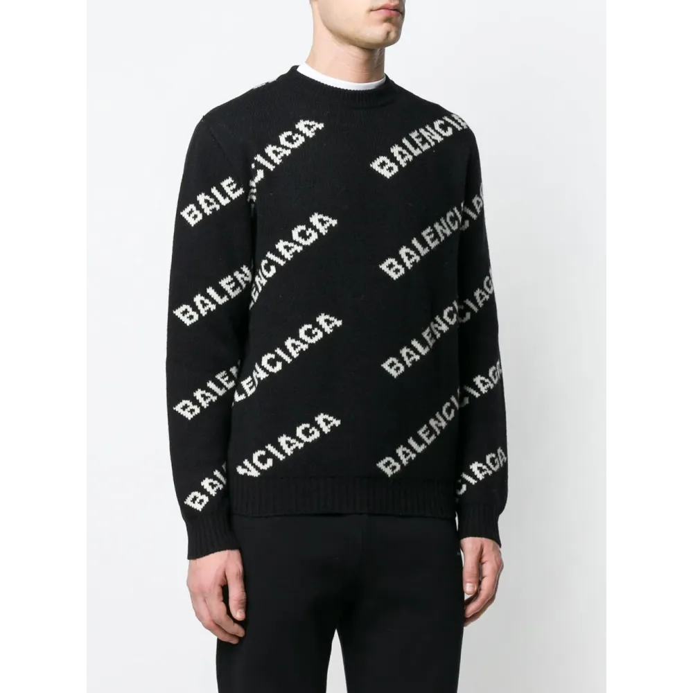 BALENCIAGA Allover Logo Sweater