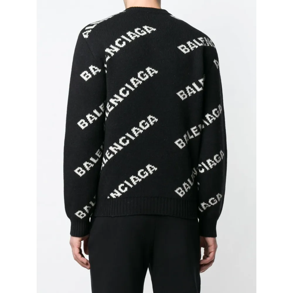 BALENCIAGA Allover Logo Sweater