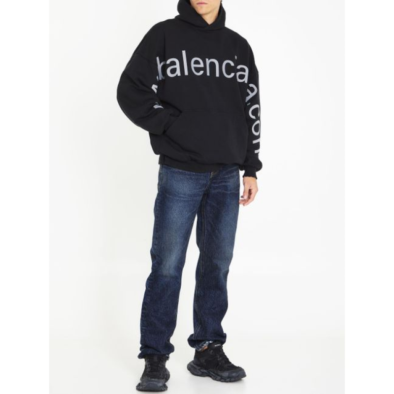 BALENCIAGA Black 'Bal.com' Hoodie