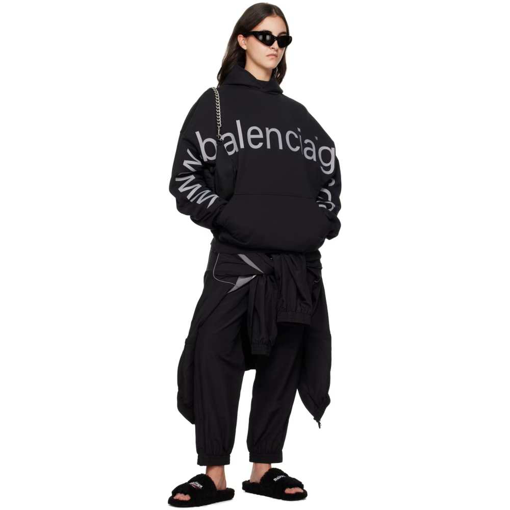 BALENCIAGA Black 'Bal.com' Hoodie