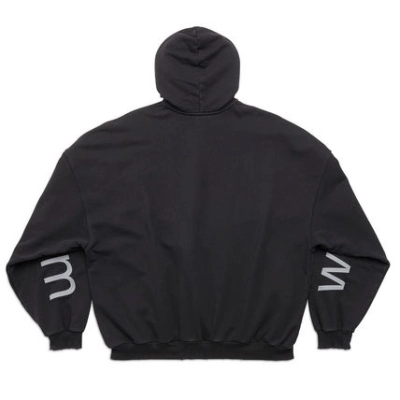 BALENCIAGA Black 'Bal.com' Hoodie 02