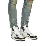 AMIRI Skel Top Hi Black White Black W0F22499NL