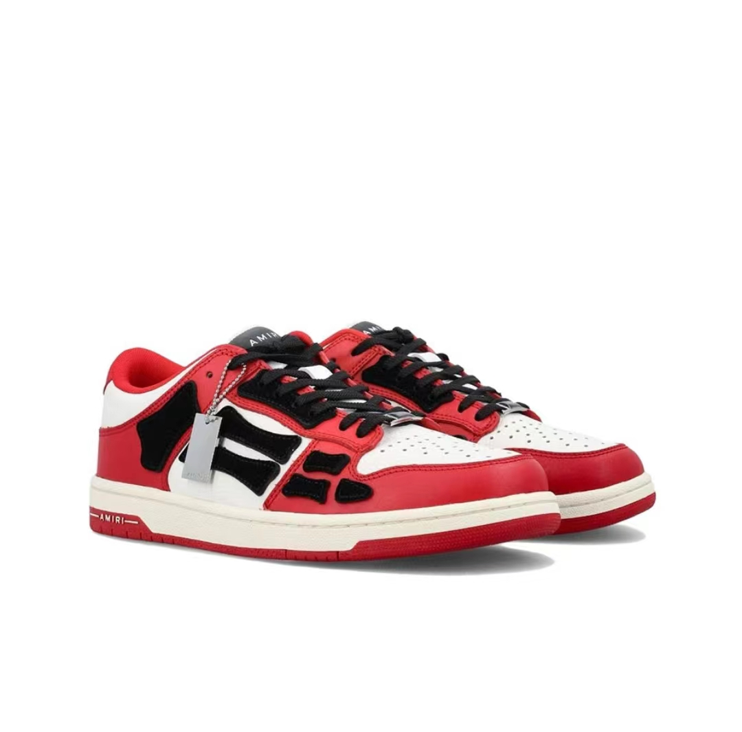 AMIRI Skel Top Low White Red White AW22MFS003-610