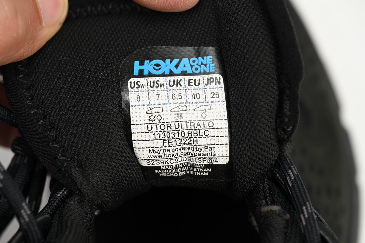 HOKA ONE ONE TOR ULTRA Low Black 1130310 -BBLC