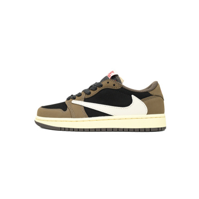 【$59 High Cost Effective】Air Jordan 1 Retro Low OG SP Travis Scott Mocha CQ4277-001 01