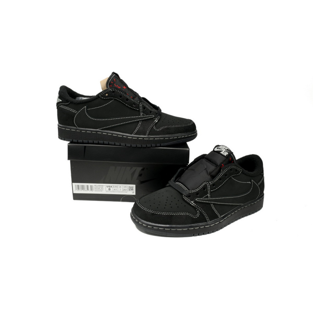 【$59 High Cost Effective】Air Jordan 1 Retro Low OG SP Travis Scott Black Phantom DM7866-001