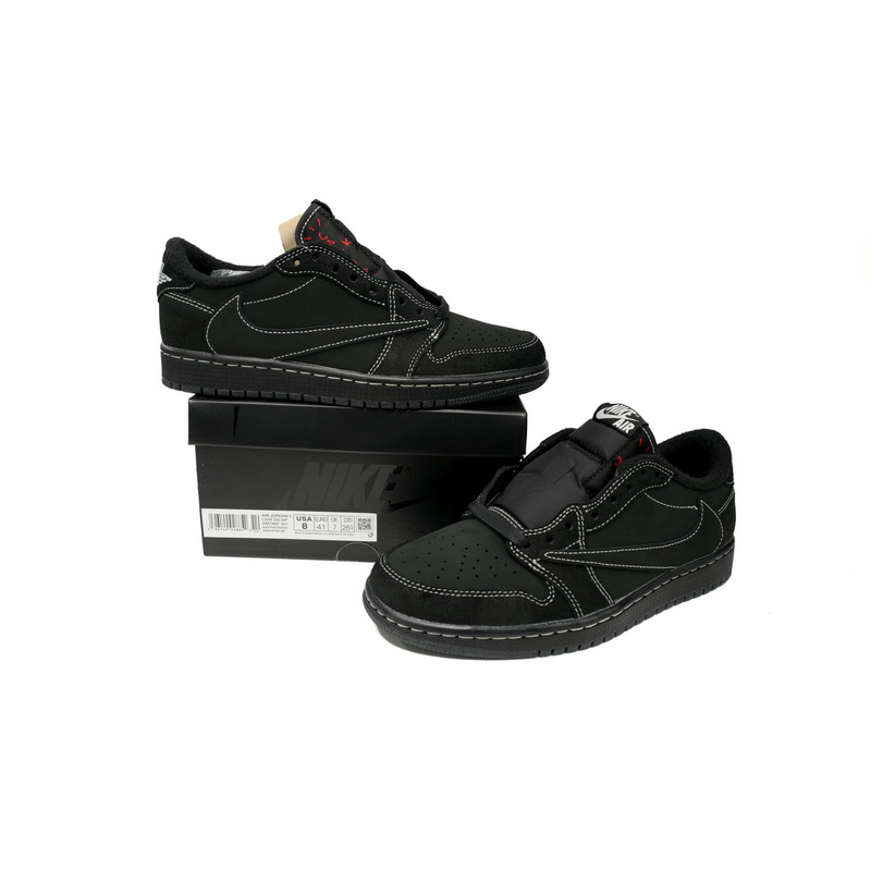 【$59 High Cost Effective】Air Jordan 1 Retro Low OG SP Travis Scott Black Phantom DM7866-001