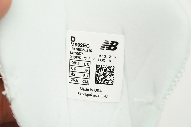 New Balance 992 White Blue M992EC