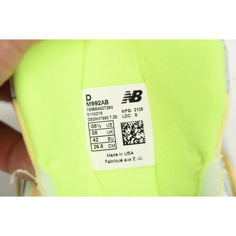 New Balance 992 Yellow Green Powder M992AB