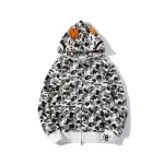 BAPE ABC Camo Double Shark Full Zip Hoodie Grey