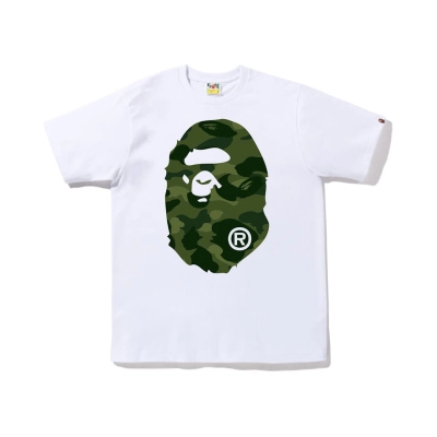 BAPE Color Camo Big Ape Head Tee White/Green 01
