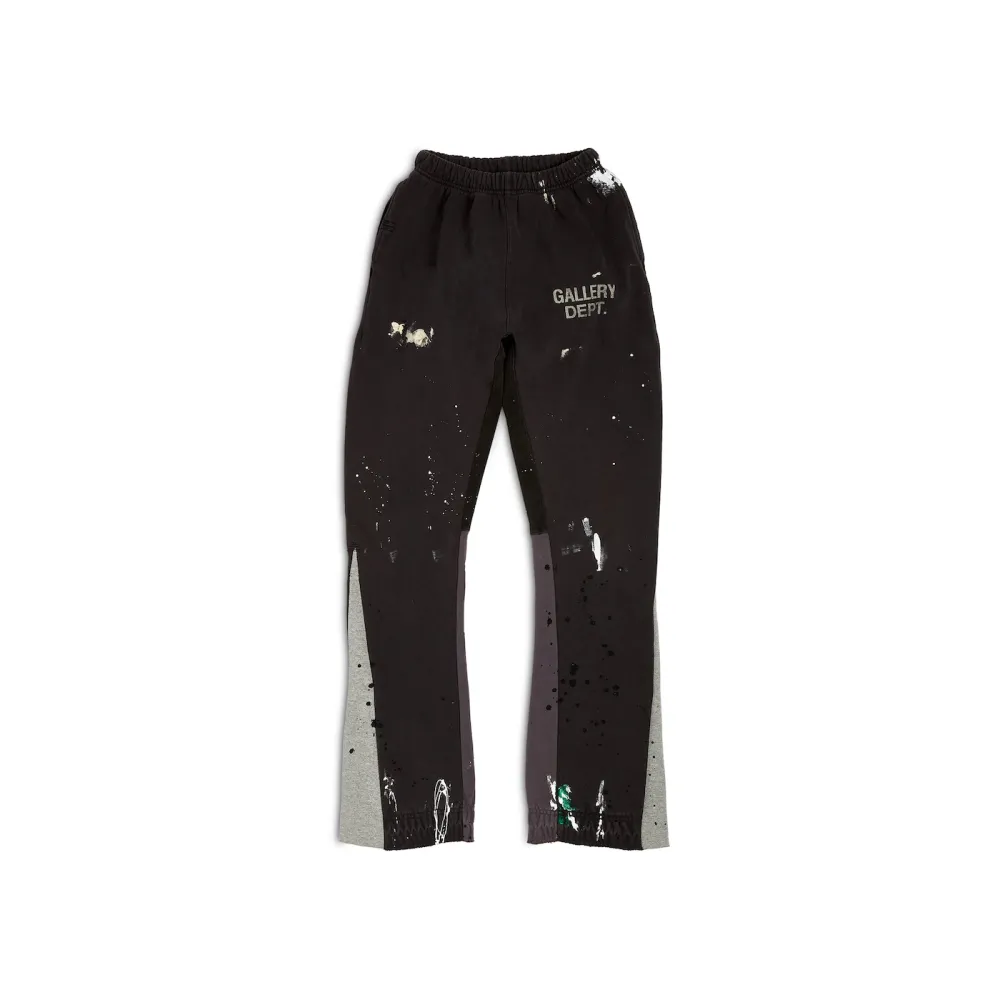 gallery dept. painted flare sweat pants washed black