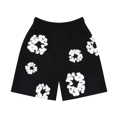 Denim Tears The Cotton Wreath Shorts Black 01